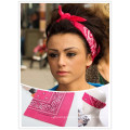 Customized Color Paisley Cotton Cow Girl Headwrap Scarf Headband